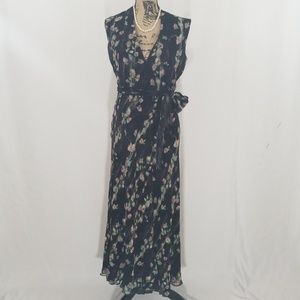 Kay Unger wrap 100% silk dress -  Sz 4